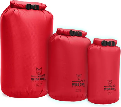 Miniatura 11 de Wise Owl Outfitters Bolsa seca impermeable – Totalmente sumergible 1 paquete o 3 bolsas ultraligeras herméticas impermeables – Tamaños 5L, 10L y 20L
