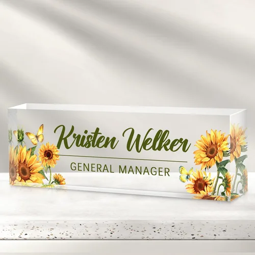 Miniatura 11 de Placa de nombre de oficina personalizada para escritorio, placa de nombre de escritorio, regalos personalizados para compañeros de trabajo, jefe