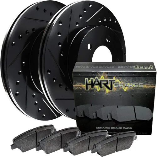 Hart Brakes Kit Frenos y Rotores Delanteros | Pastillas de Freno Delantero| Rotores y Pastillas de Freno| Pastillas y Rotores de Freno Cerámico -