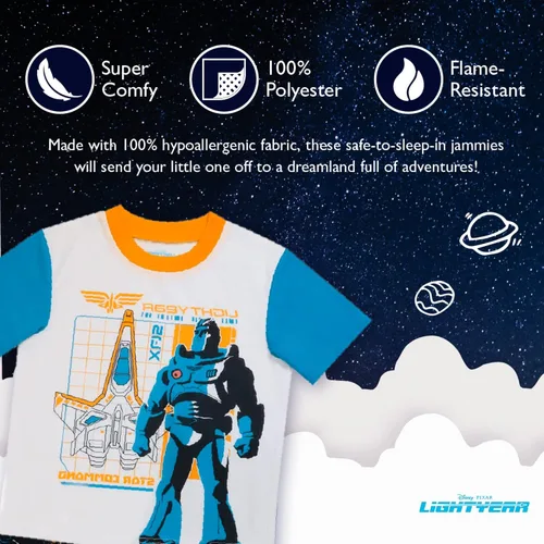 Miniatura 3 de Disney Boys Pixar Lightyear Toys Story 4 3-Piece Loose-Fit Pajamas Set