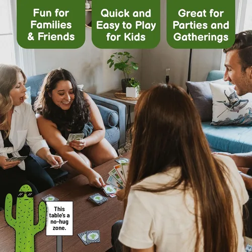 Miniatura 2 de ¿Cuál es el punto? El juego de cartas de cactus, un juego divertido y estratégico para familias, perfecto para noches de juego en familia, fácil