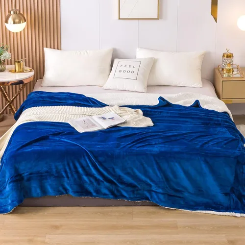 Miniatura 2 de COTTEBED Manta cálida de franela Sherpa para cama King, reversible, ultra afelpada, 580 GSM, suave, cómoda y esponjosa, manta de forro polar