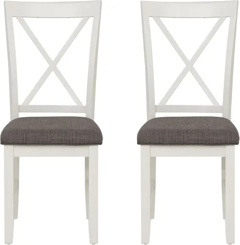 Miniatura 4 de Powell Muebles Jane Side, Silla de comedor blanca antigua