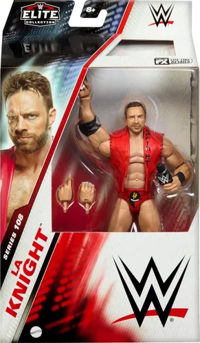Miniatura 2 de Mattel WWE Elite Collection - Figura de acción y accesorios, serie #108 LA Knight de 6 pulgadas coleccionable con 25 puntos de articulación y manos