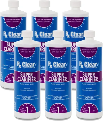 Miniatura 5 de Rx Clear Clarificador súper fuerte Limpia el agua turbia para piscinas y spas sobre el suelo o en el suelo Botellas de 1 cuarto de galón