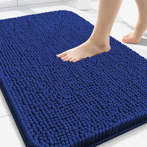 Miniatura 139 de Arotive Alfombras de baño de felpilla extrasuaves y absorbentes, de 24 x 16 pulgadas, lavables a máquina, parte trasera de goma antideslizante