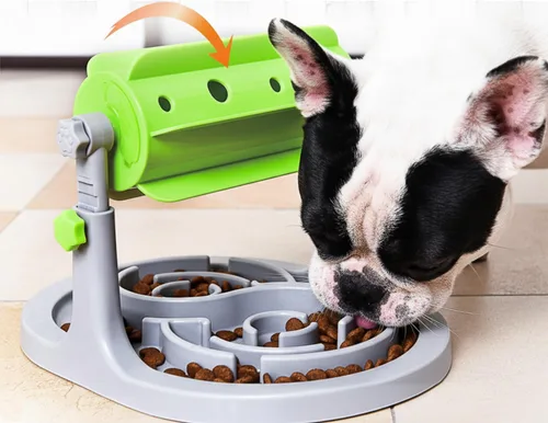 Miniatura 6 de Rompecabezas interactivo para perro y gato - Juguetes de comida con dispensador de golosinas para combatir el aburrimiento - Alimentador lento