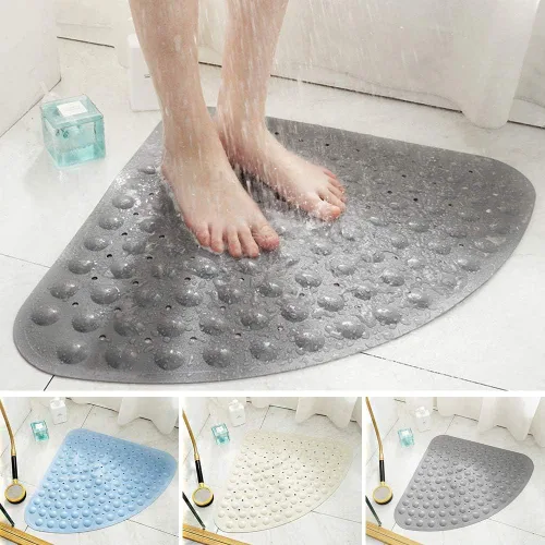 Tapete de baño antideslizante para bañera y ducha para adultos y niños, tapete de baño, tapete de seguridad con ventosa de PVC en forma de