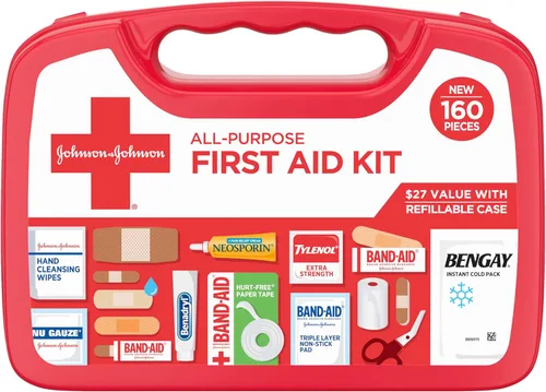 Kit de primeros auxilios compacto portátil multiusos para cortes menores, rasguños, esguinces y quemaduras, perfecto para el hogar, automóvil,