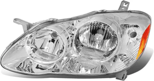 Miniatura 16 de DNA MOTORING Lámpara para faros delanteros estilo OE compatible con Toyota Corolla 09-10, TO2502182, cromo/ámbar, lado del conductor, OEM-HL-0089-L
