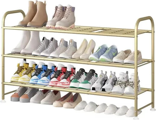 Miniatura 14 de LINZINAR Zapatero de 2 niveles organizador de almacenamiento para armario entrada metal negro
