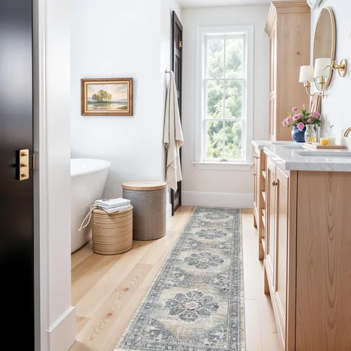 Miniatura 8 de YOUFORTONG Alfombras Corredoras de 2x10 para Pasillos, Alfombra de Cocina Suave, Alfombra Corredera Antideslizante con Respaldo de Goma para Baño