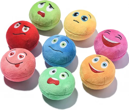 Miniatura 8 de SCHITEC Juguetes chirriantes para perros, [6 unidades] Pelotas de felpa suaves con chirriantes, juego interactivo para cachorros y mascotas pequeñas