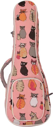 Miniatura 10 de MUSIC FIRST Funda de lona para ukelele MISS CAT para ukelele, correas de hombro dobles, diseño original