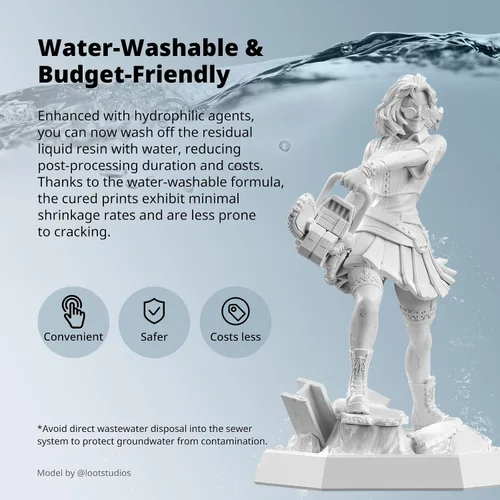 Miniatura 2 de ANYCUBIC Resina 3.0 lavable al agua, resina de impresora 3D, alta dureza y alta precisión, fácil de posprocesar, bajo olor, amplia compatibilidad