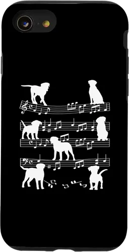 Miniatura 17 de iPhone 11 Músico Perro Jugando en Notas Musicales Amante de la Música Piano Case