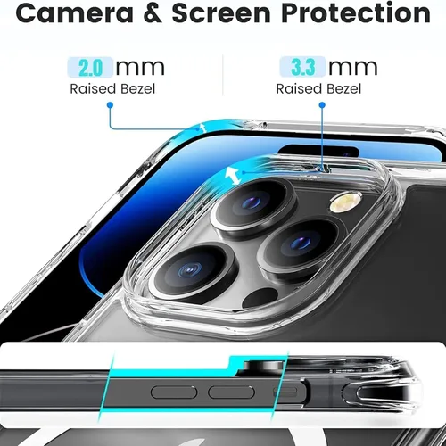 Miniatura 3 de Funda transparente para iPhone 13 Pro Max, funda cruzada para teléfono con correa ajustable de nailon para el cuello, funda suave de policarbonato