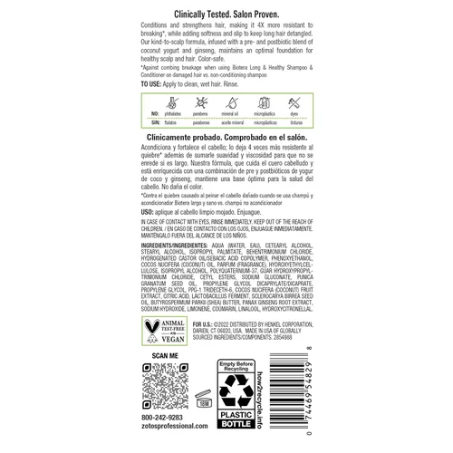 Miniatura 8 de Biotera Strengthening Conditioner for Long, Growing Hair - Strengthens & Reduces Breakage with Coconut & Pomegranate Oil, Enhances Shine & Softness