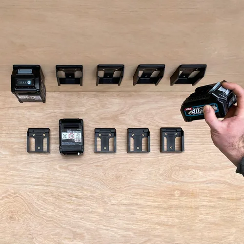Miniatura 2 de StealthMounts Soporte de batería compatible con Makita 40V (paquete de 6) - Soportes de batería negros Fabricado en el Reino Unido