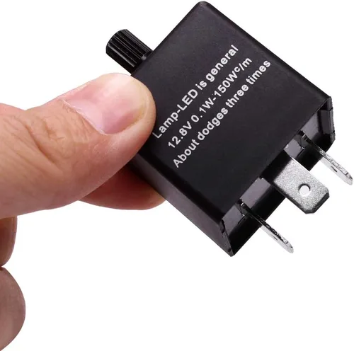 Miniatura 3 de CF13 JL-02 EP34 Relé de intermitente LED ajustable de 3 pines 12.8 V 0.1W-150W para luces de señal de giro hiperintermitente