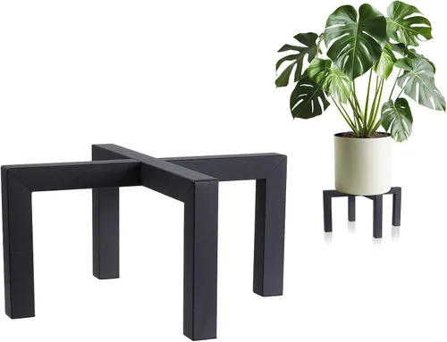 Miniatura 8 de Soporte para plantas para interiores y exteriores, soporte de metal resistente para macetas, soportes modernos de mediados de siglo, soporte