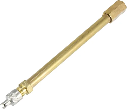 Miniatura 9 de X AUTOHAUX Adaptador de extensión de válvula de neumático automático de latón de 1.969 in/1.97 pulgadas de largo, extensor de vástago de neumático