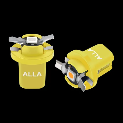 Miniatura 21 de Alla Lighting Bombillas LED superbrillantes B8.3D 17058 202259 2721 MF8, luces de panel de instrumentos amarillo ámbar 3030 SMD, velocímetro