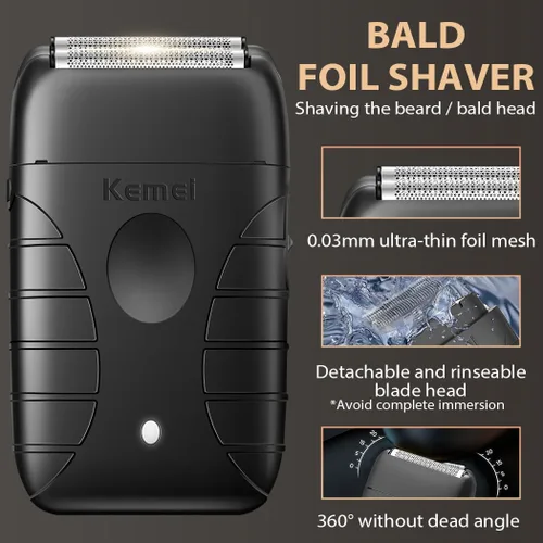 Miniatura 4 de KEMEI Cortapelos para hombres profesionales, juego de cortapelos y recortadoras de barbero, afeitadora de lámina para hombres, cortapelos