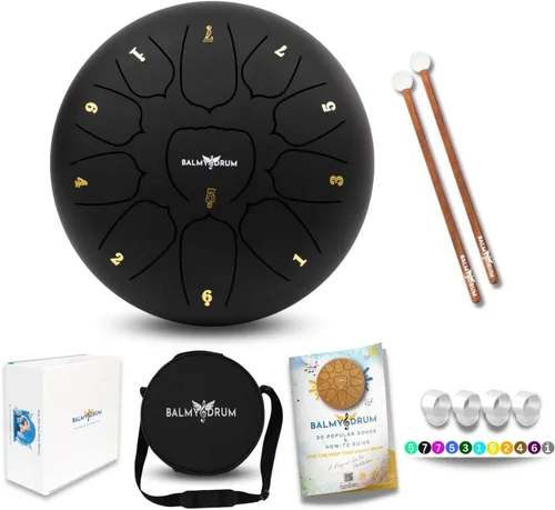 Miniatura 18 de El Balmy Drum - Tambor de Lengua de Acero de 6 Pulgadas de 8 Notas, Instrumento de Tambor de Acero, Tambores para Niños y Adultos, Juego de Tambor