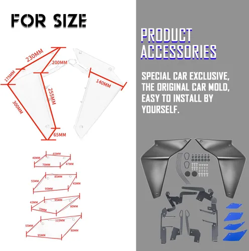 Miniatura 2 de Deflectores fijos de ala de carenado de aleta para motocicleta Downforce Downforce Downforce Naked Spoilers para Y.amaha MT09 MT 09 MT-09 SP 2021