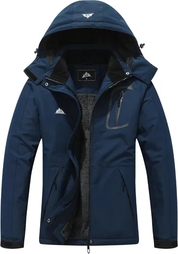 Miniatura 10 de Chaqueta de esquí impermeable para mujer, resistente al viento, cortavientos, abrigo de nieve cálido con capucha