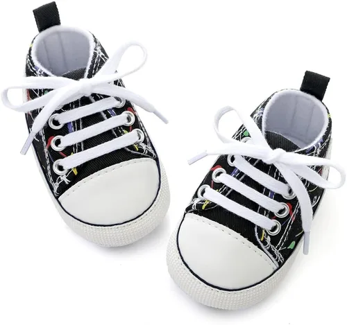Miniatura 59 de Zapatos deportivos de lona de lona para bebés y niñas, suela antideslizante suave, suela antideslizante