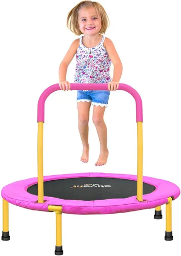 Miniatura 9 de Ativafit - Pequeño trampolín de 36 pulgadas para niños de 2 a 6 años, plegable, para interiores y exteriores, con asa de espuma, cubierta acolchada