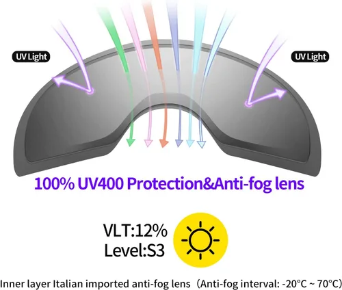 Miniatura 2 de Supertrip Gafas de esquí de nieve antivaho 100% protección UV gafas de esquí snowboard