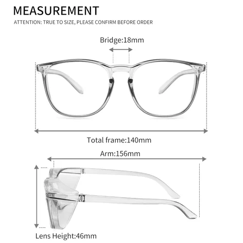 Miniatura 5 de Alsenor Gafas de seguridad antiniebla, gafas protectoras con bloqueo de luz azul, antipolvo, protección UV, para hombres y mujeres (gris)