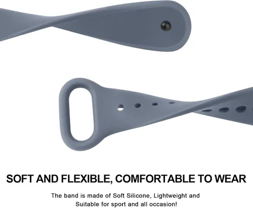 Miniatura 4 de Wanme Bandas compatibles con Xiaomi Mi Band 7 Correa de repuesto para mujeres y hombres, correa deportiva de silicona suave para Xiaomi Mi Band 7