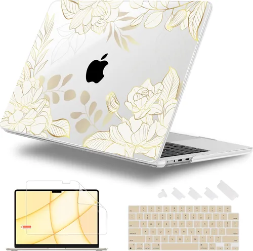 Miniatura 29 de Funda para MacBook Air 2026/2025/2024/2023 de 15 pulgadas M5 A3448/M4 A3241/M3 A3114/M2 A2941, elegante funda protectora rígida para MacBook Air