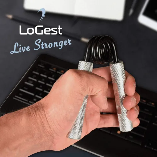 Miniatura 6 de Logest Fortalecedor de agarre de mano de metal de 100 libras - 350 libras, antideslizante, resistente, fortalecedor de agarre con caja de regalo