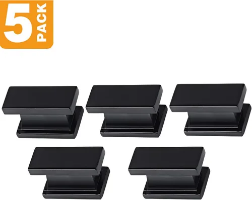 Miniatura 2 de Southern Hills SHKM001-BLK-5 - Perillas negras para gabinete, paquete de 5 unidades, herrajes negros mate para cocina, escritorio, muebles