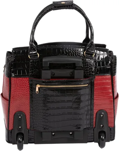 Miniatura 4 de JKM & Company Bolsa con ruedas para laptop para mujer, maletín con ruedas de diseño, se adapta a portátiles de 13 a 17 pulgadas, estuche