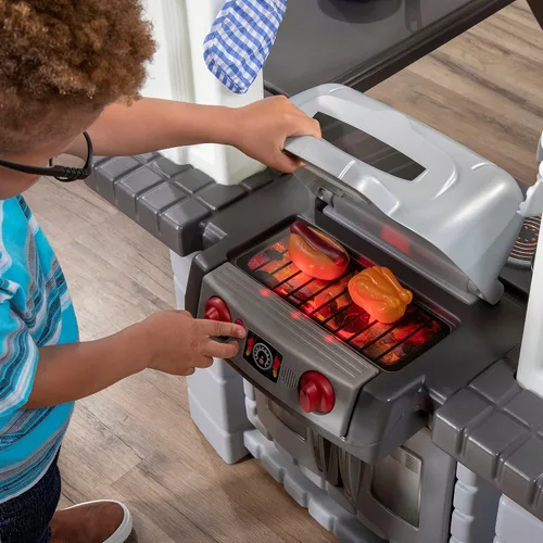 Miniatura 6 de Step2 Grand Walk-in - Juego de cocina y parrilla para niños, cocineta para interiores y exteriores, juego interactivo con luces y sonidos, plástico