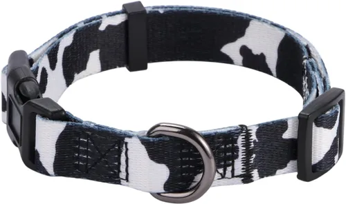 Miniatura 2 de Collar de perro con estampado de vaca, patrón animal para perros, blanco y negro, pequeño B_Estampado De Vaca