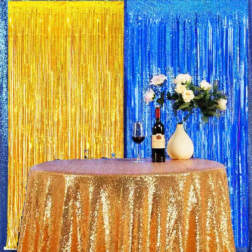 Miniatura 5 de Decoraciones de fiesta de graduación, azul marino, dorado, 2026, azul marino, amarillo, decoraciones de graduación, fiesta de cumpleaños, cortinas