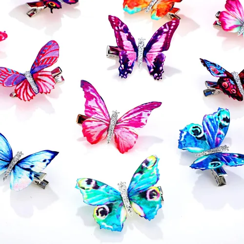 Miniatura 5 de Boao 18 Piezas Pinzas para el Cabello de Mariposa con Purpurina para Niñas Adolescentes Mujeres Accesorios para el Cabello (Estilo Lindo)
