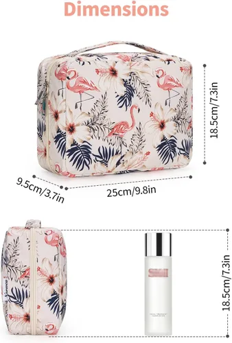 Miniatura 4 de Narwey Pequeña Bolsa de Aseo Colgante de Viaje para Mujeres, Bolsa de Viaje para Artículos de Tocador, Organizador de Bolsa de Maquillaje Bolsas