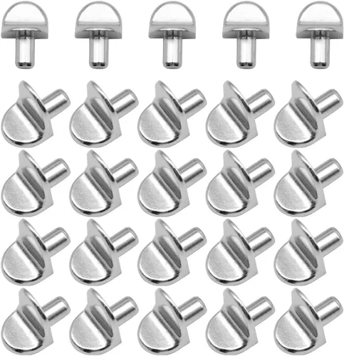 Miniatura 7 de 50 clavijas en forma de L para estantes de gabinete de 0.197 in, estilo soporte, clavijas de soporte para estantes de muebles (XL/negro pistola)