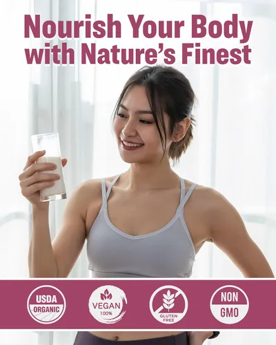 Miniatura 6 de RawGuru Leche de coco orgánica en polvo, vegana y rica en nutrientes con hierro y potasio, leche orgánica rica y cremosa para beber o hornear, 16