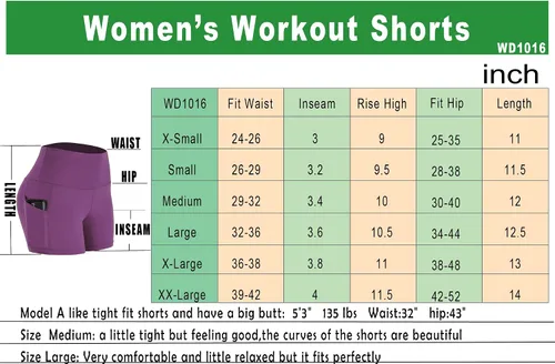 Miniatura 6 de CADMUS - Pantalones cortos deportivos de tiro alto para mujer, para yoga, acondicionamiento físico y correr, con bolsillos profundos