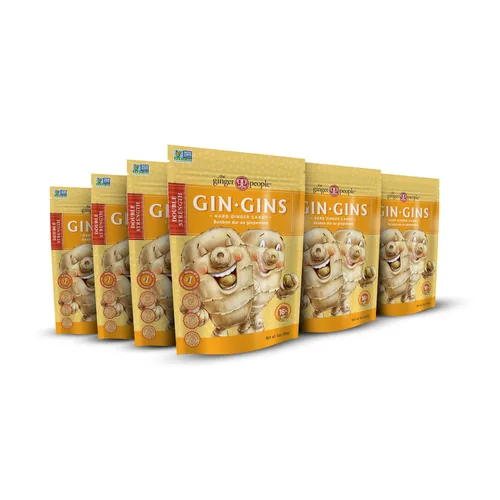 Miniatura 17 de GIN GINS - Caramelo duro de jengibre de doble fuerza – Caramelo 100% natural de The Ginger People – Golosinas saludables envueltas individualmente