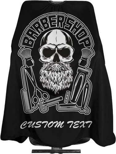 Capa de barbero impermeable personalizada, Capa de peluquero personalizada, Añade tu texto, Capa de salón personalizada para hombres, Capa de corte